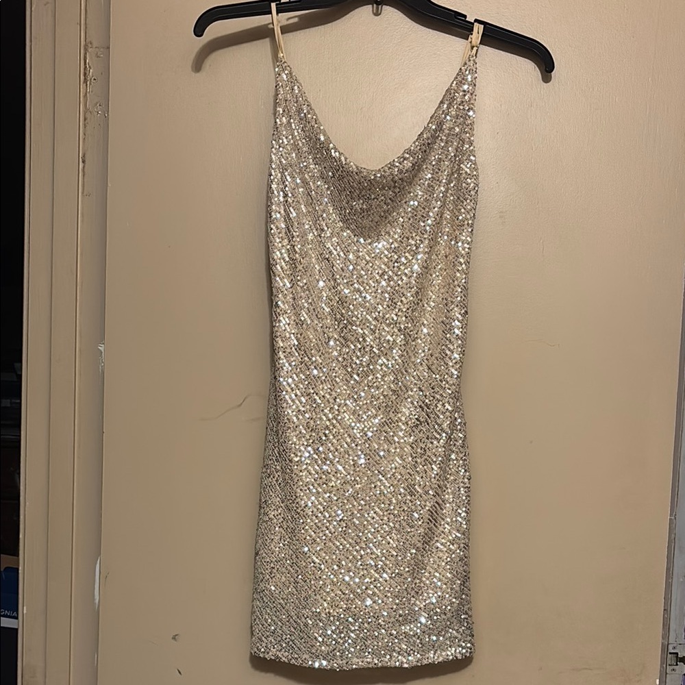 Style Rack Shimmering Gold Sequin Dress Homecoming